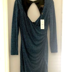 Shimmery Blue Bodycon Dress